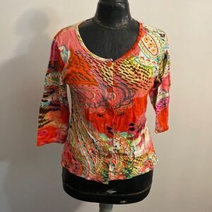 Mirror Image button down sweater, size S